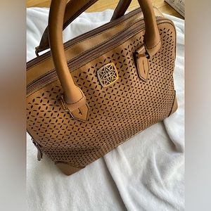 Large Brown CHRISTIAN SIRIANO Hannah with Eyelet Pattern
